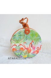 new deco rattan circle sling leather bags bali